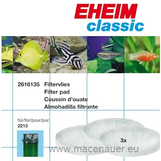 EHEIM Filtrační vata pro filtr Eheim 2215, Bílá 3 ks