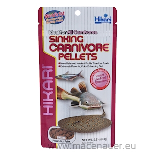 HIKARI Krmivo Sinking Carnivore Pellets, 74 g