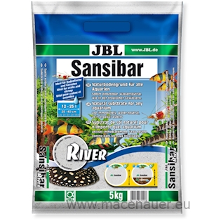 JBL Světlý substrát s černými kamínky Sansibar RIVER, 5kg