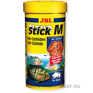JBL Hlavní krmivové tyčinky pro masožravé cichlidy NovoStick M, 250 ml