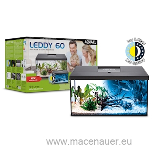 AQUAEL Akvarijní set LEDDY D&N 60 RECT. BLACK, 54l