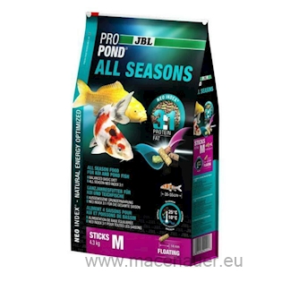 JBL Celoroční krmivo PROPOND ALL SEASONS M, 4,3 kg