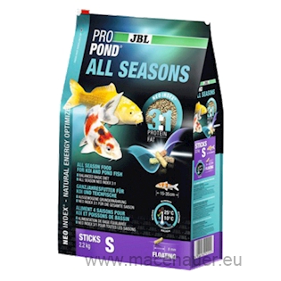 JBL Celoroční krmivo PROPOND ALL SEASONS S, 2,2 kg