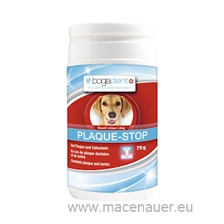 BOGAR Prášek proti tvorbě zubního plaku pro psy Bogadent PLAQUE-STOP, 70 g