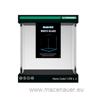 DENNERLE Nano Cube White Glass, 30L