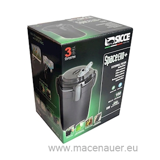 SICCE Vnější filtr Space EKO 300, 900 l/h, pro akvária o objemu 200-300 l, s filtračními náplněmi