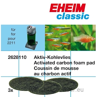 EHEIM Filtrační vata s aktivním uhlím pro filtr Eheim 2211 3 ks