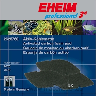 EHEIM Filtrační vložka s aktivním uhlím pro filtr Eheim 2076 / 2078 3 ks