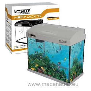 SICCE Akvárium Moby Dick 25 l, stříbrné