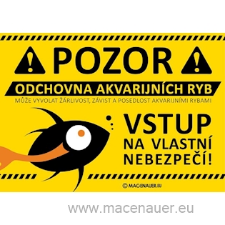 MACENAUER Samolepka Odchovna akvarijních ryb, 29x21 cm