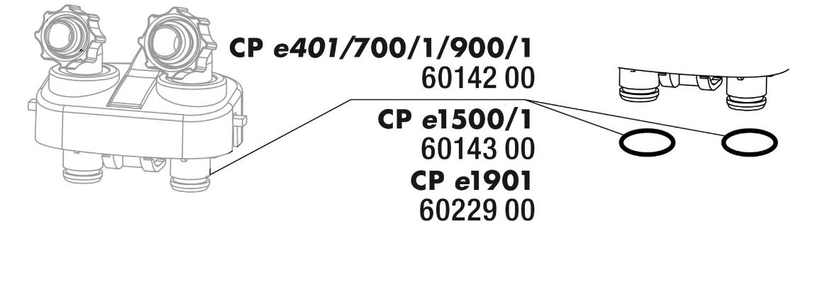 JBL CP e1500/1,2 těsnění připoj. blok hadice, 2x 