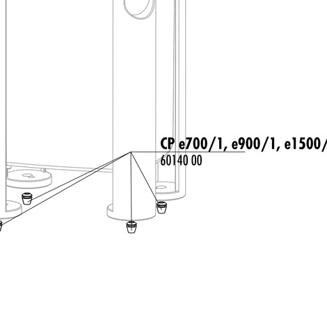JBL CP e4/7/9/1500/1,2 Gumová podložka