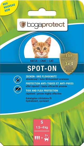 BOGAR Antiparazitikum pro kočky bogaprotect SPOT-ON cat S