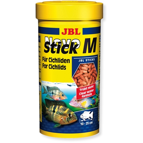 JBL Hlavní krmivové tyčinky pro masožravé cichlidy NovoStick M, 250 ml