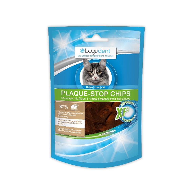 BOGAR Dentální lupínky pro kočky Bogadent PLAQUE-STOP CHIPS, 50 g