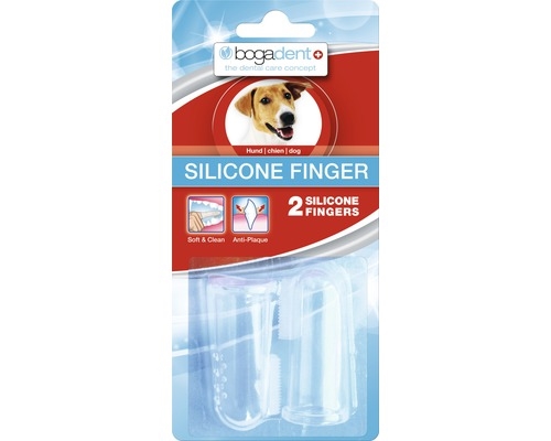 BOGAR Náprstek na čištění psích zubů Bogadent SILICONE FINGER, 2 ks