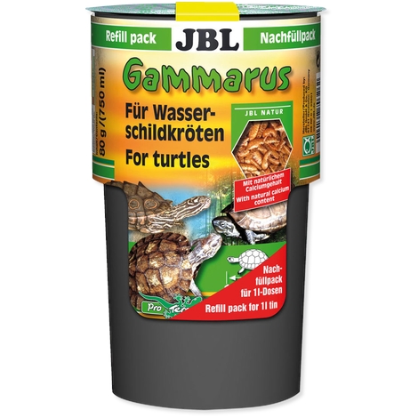 JBL Pamlsky pro vodní želvy Gammarus Nachfüllpack, náplň, 80 g