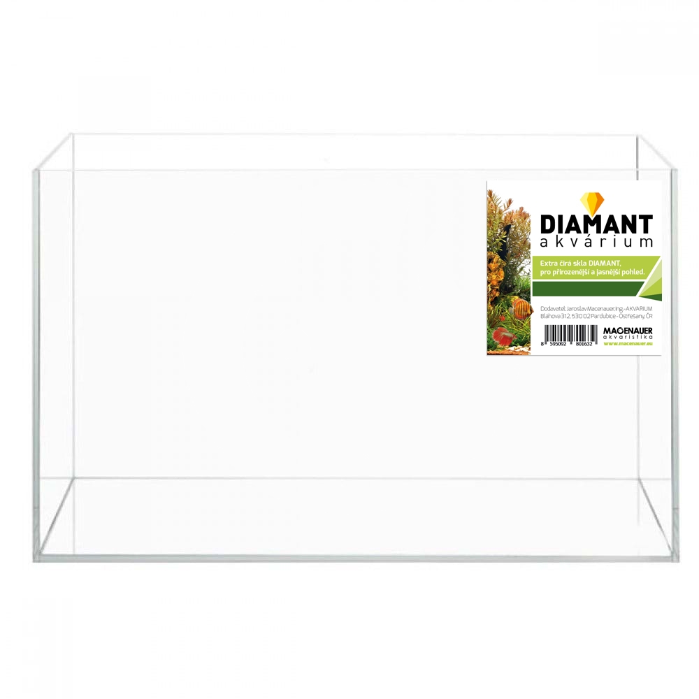 MACENAUER Akvárium DIAMANT 128 l, 80x40x40 cm, sklo Diamant 8 mm