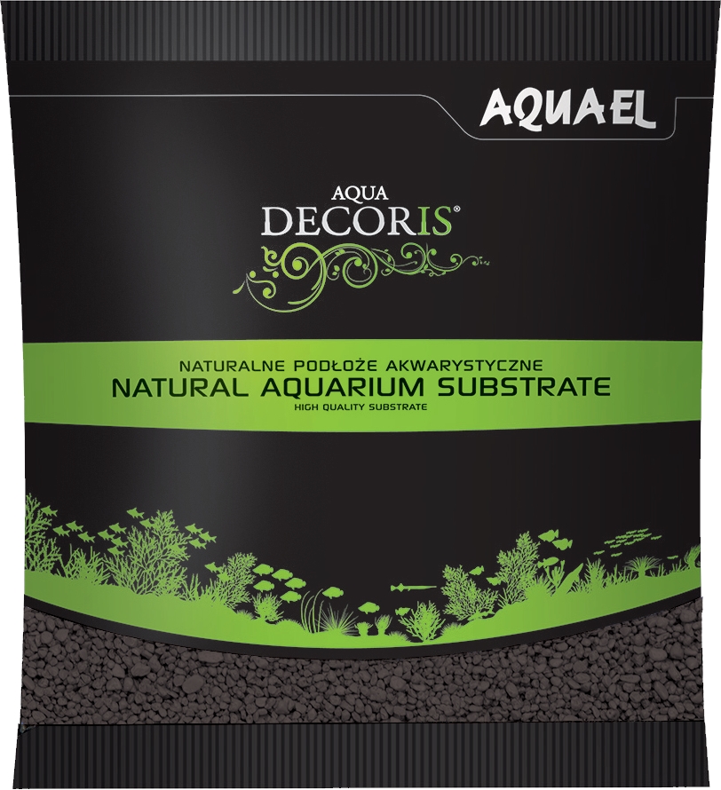 AQUAEL písek Aqua Decoris, 1kg, 2-3 mm, černý