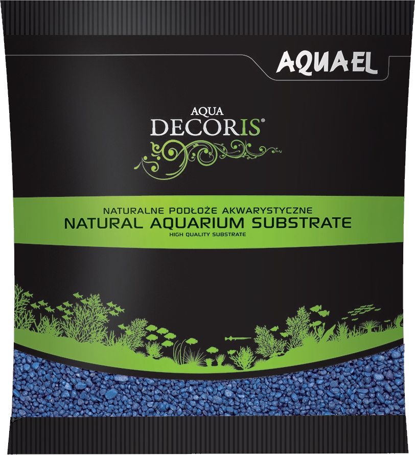 AQUAEL písek Aqua Decoris, 1kg, 2-3 mm, modrý