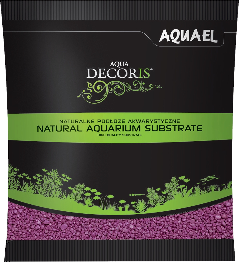 AQUAEL písek Aqua Decoris, 1kg, 2-3 mm, fuchsia