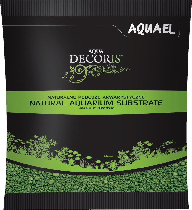 AQUAEL písek Aqua Decoris, 1kg, 2-3 mm, zelený