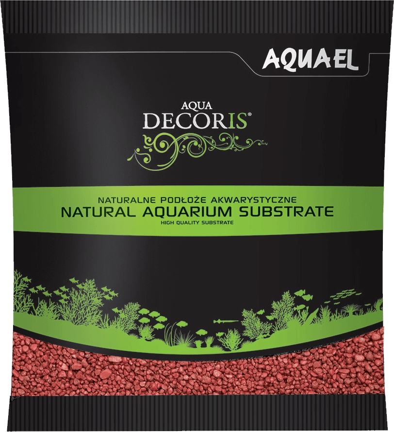 Aquael Aqua Decoris Red 2-3mm 1kg, písek dekorační