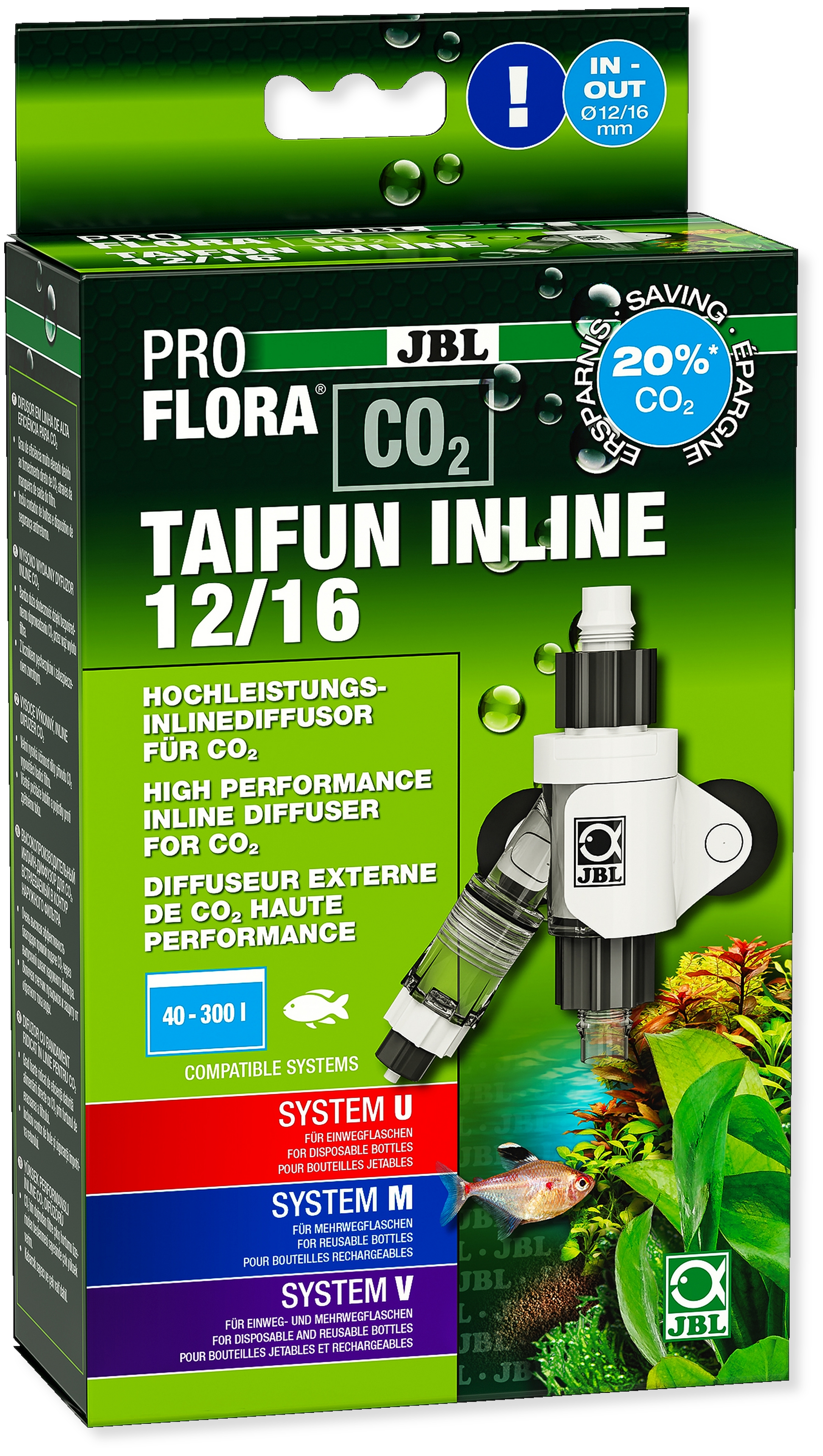 JBL Difuzér PROFLORA CO2 TAIFUN INLINE 12/16