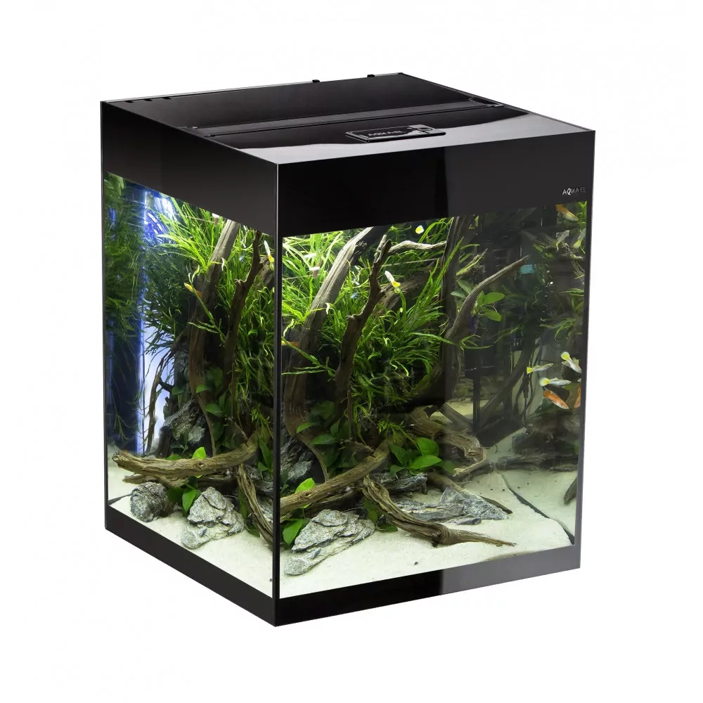AQUAEL Akvárium Glossy Cube D&N, 135 l, černé