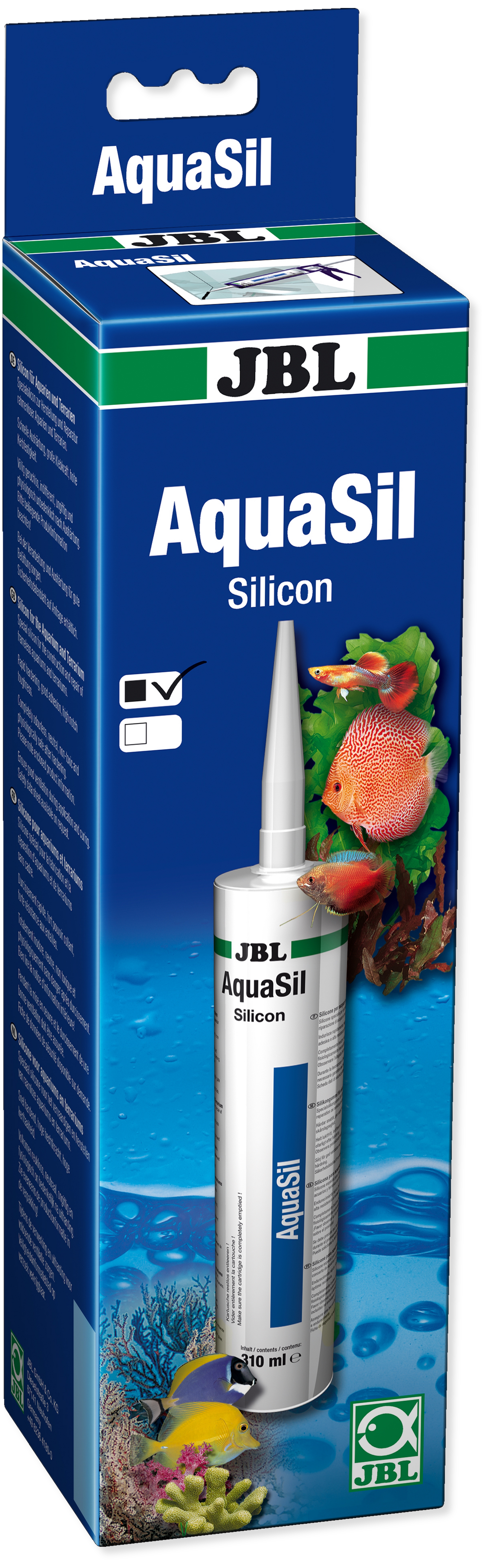 JBL Silikon AquaSil, 310 ml, černý