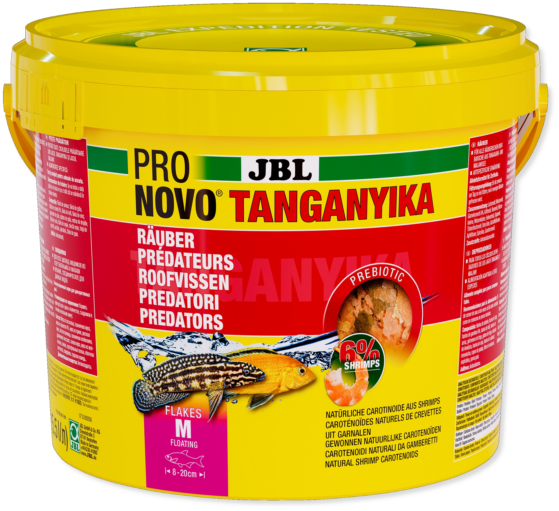 JBL Hlavní krmivo PRONOVO TANGANYIKA FLAKES M, 5,5l