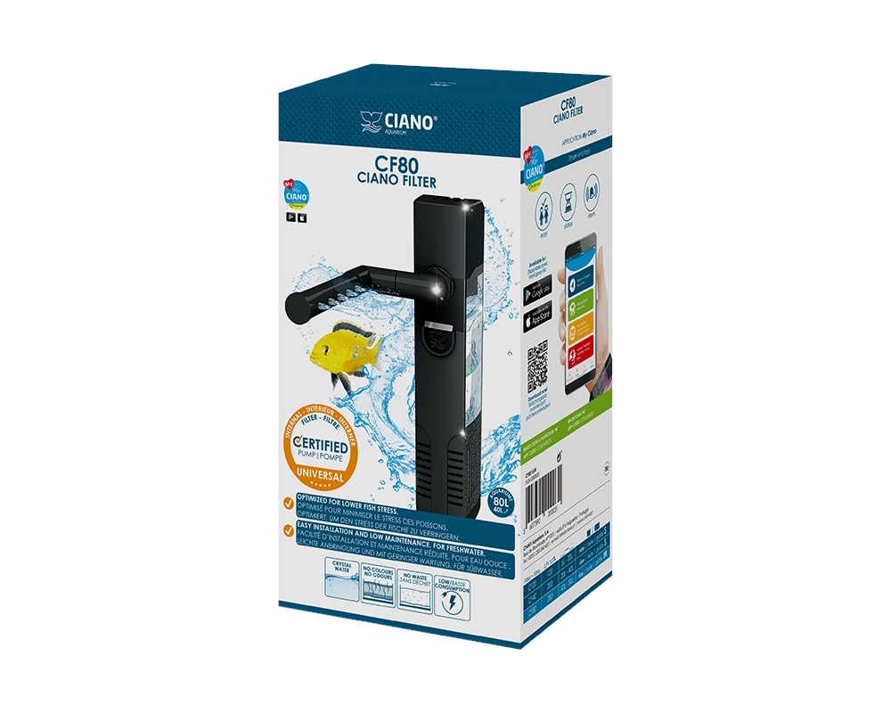 CIANO Filtr CF 80, 380 l/h, černý