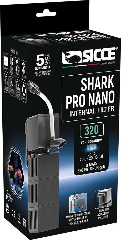 SICCE Vnitřní filtr Shark Pro Nano, 320 l/h