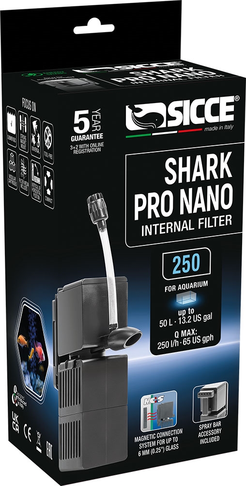 SICCE Vnitřní filtr Shark Pro Nano, 250 l/h