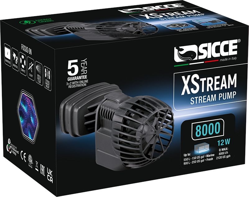 SICCE Čerpadlo XStream 8000 l/h, 13 W