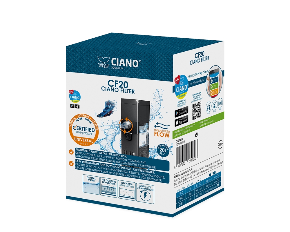 CIANO Filtr CF 20, 120 l/h, černý