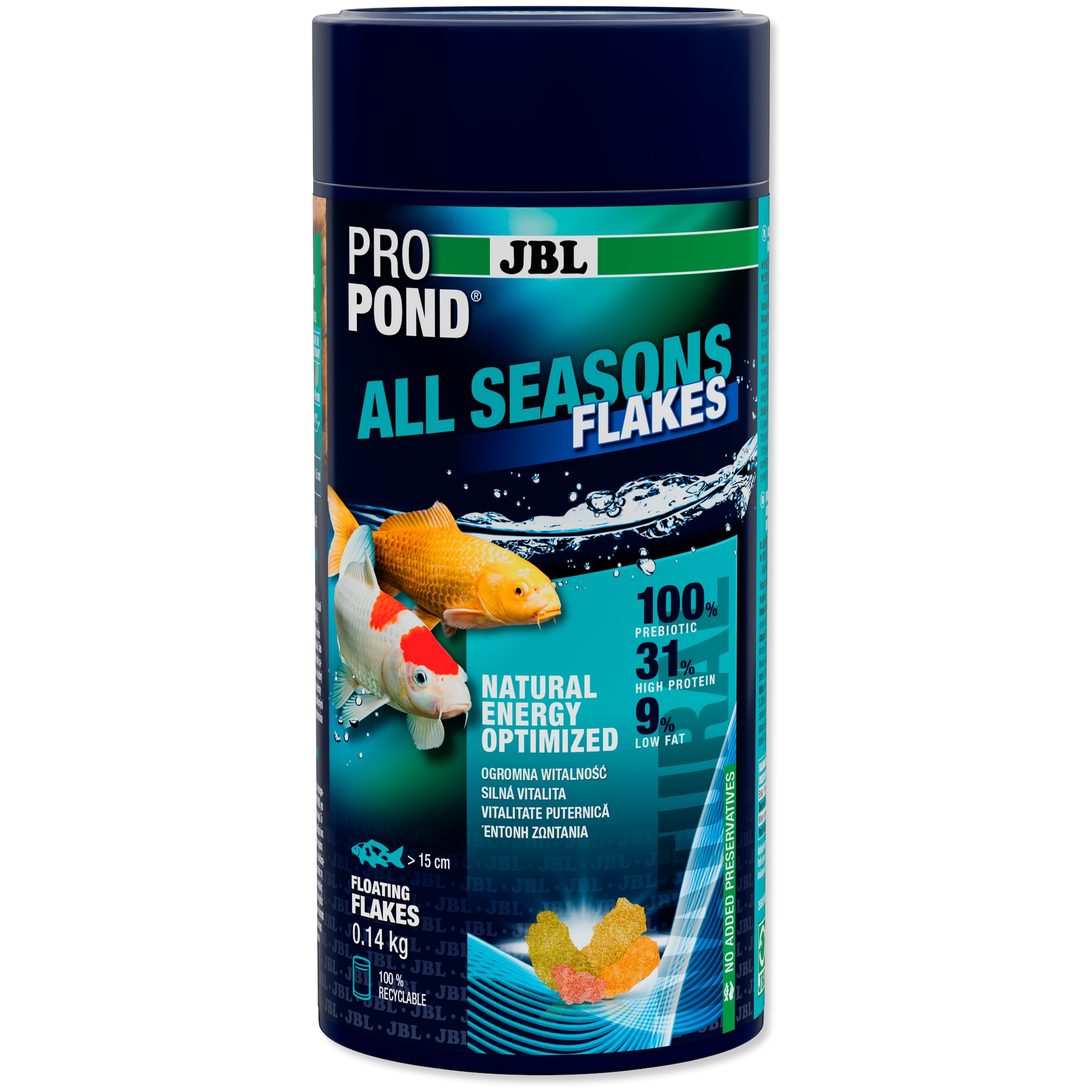 JBL Jezírkové krmivo ProPond All Seasons Flakes, 0,14 kg