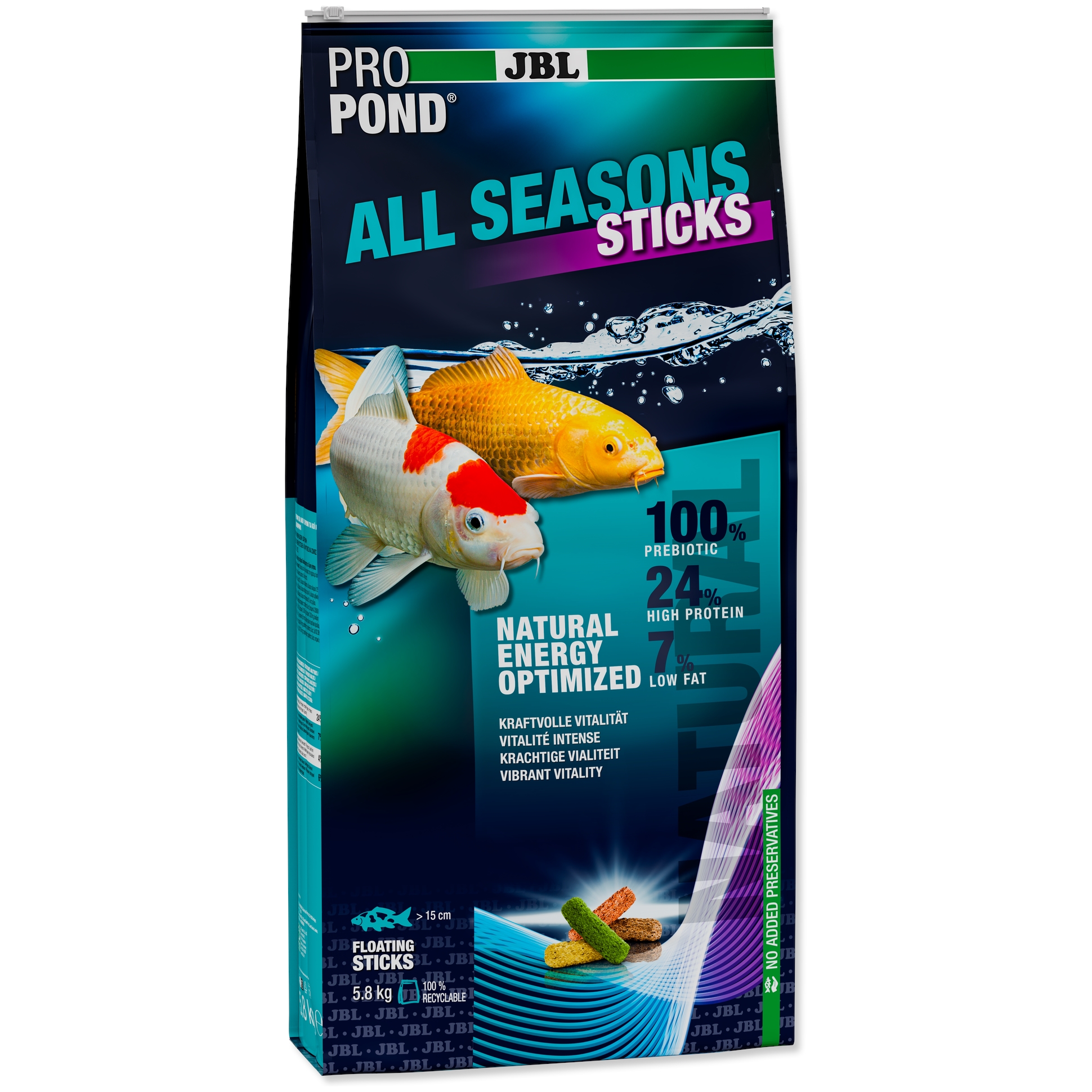JBL Jezírkové krmivo ProPond All Seasons Stick, 5,8kg